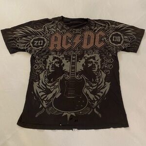 AC/DC 2008 Black Ice Band T-Shirt, Size Small